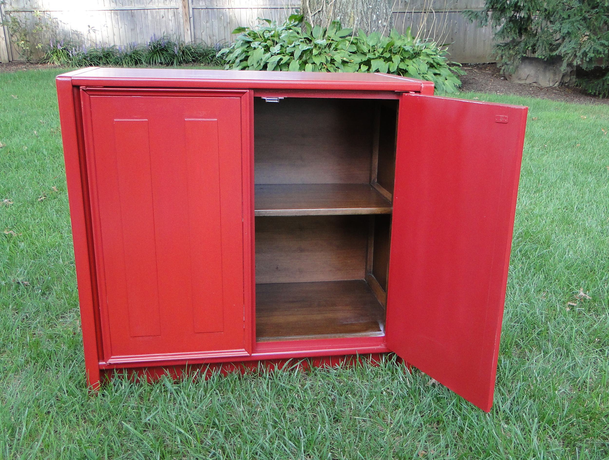 View of inside storage shelf