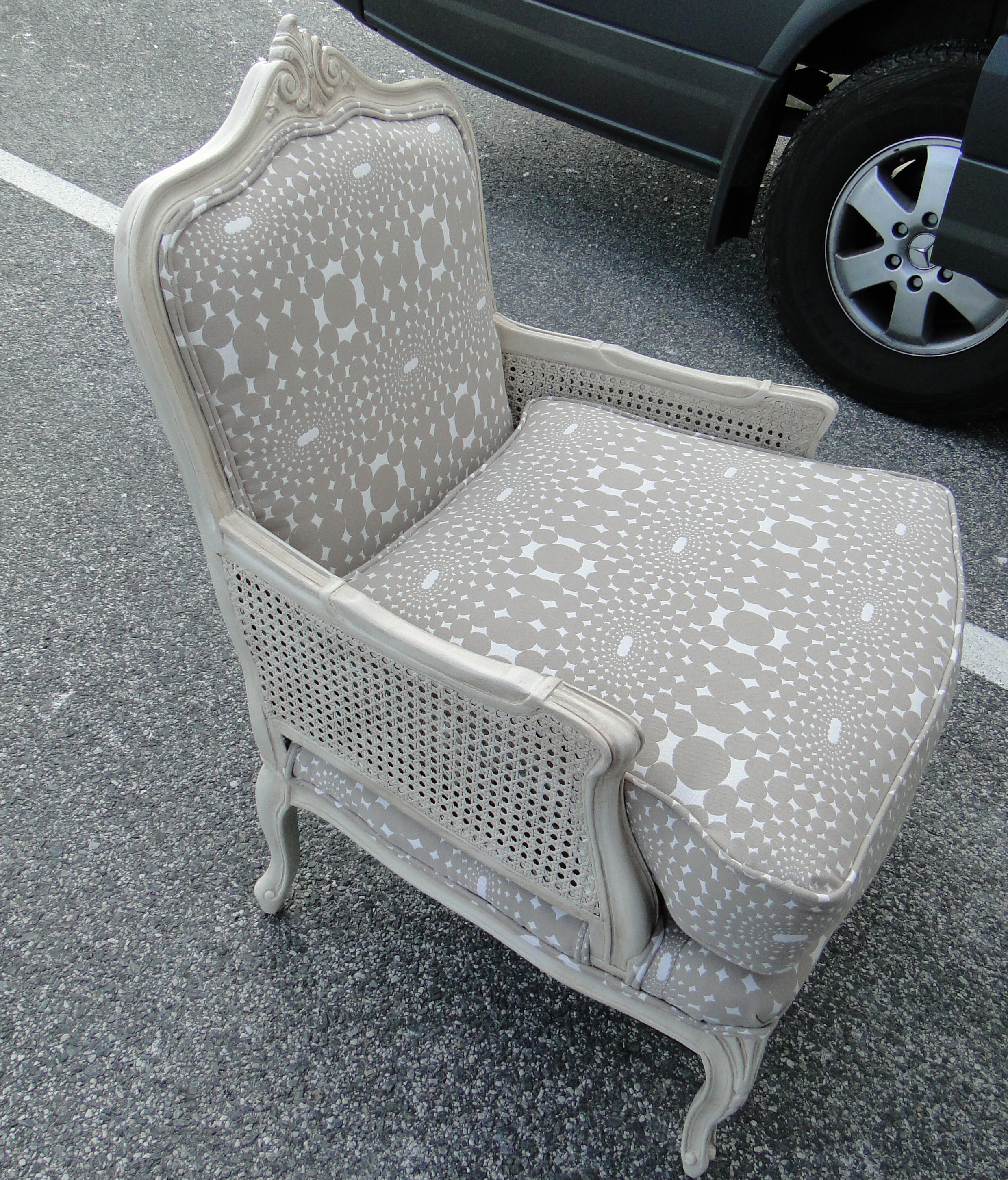 "After" view of chair at angle