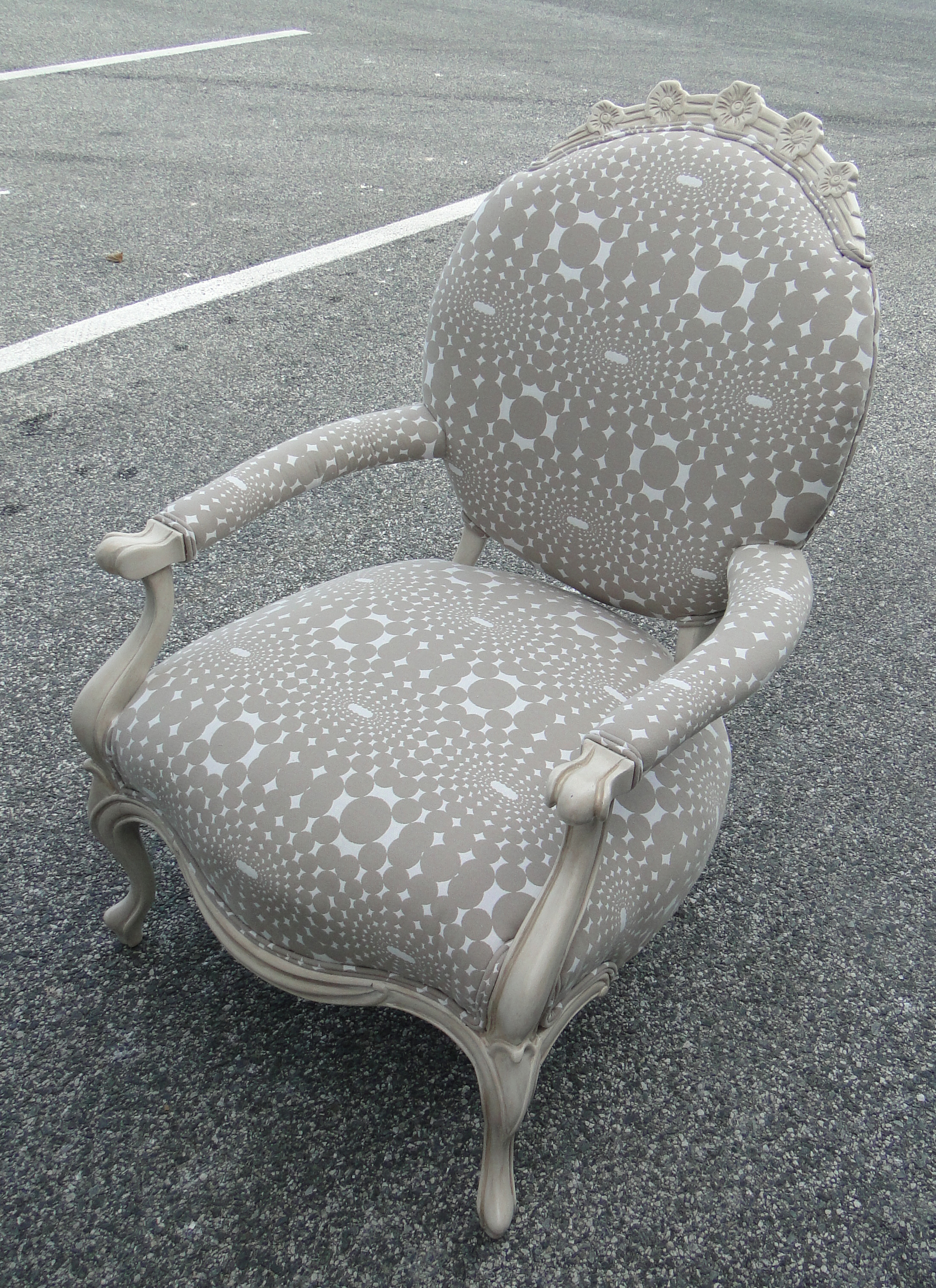 "After" photo of revamped arm chair