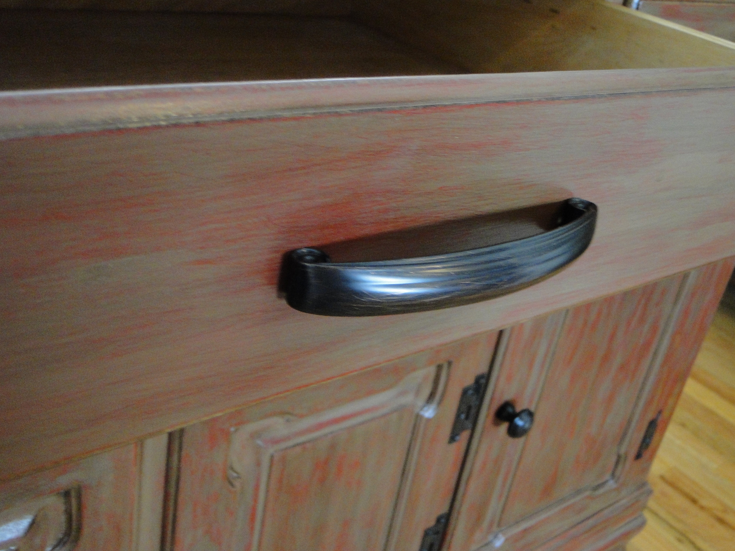 Close up of drawer handles