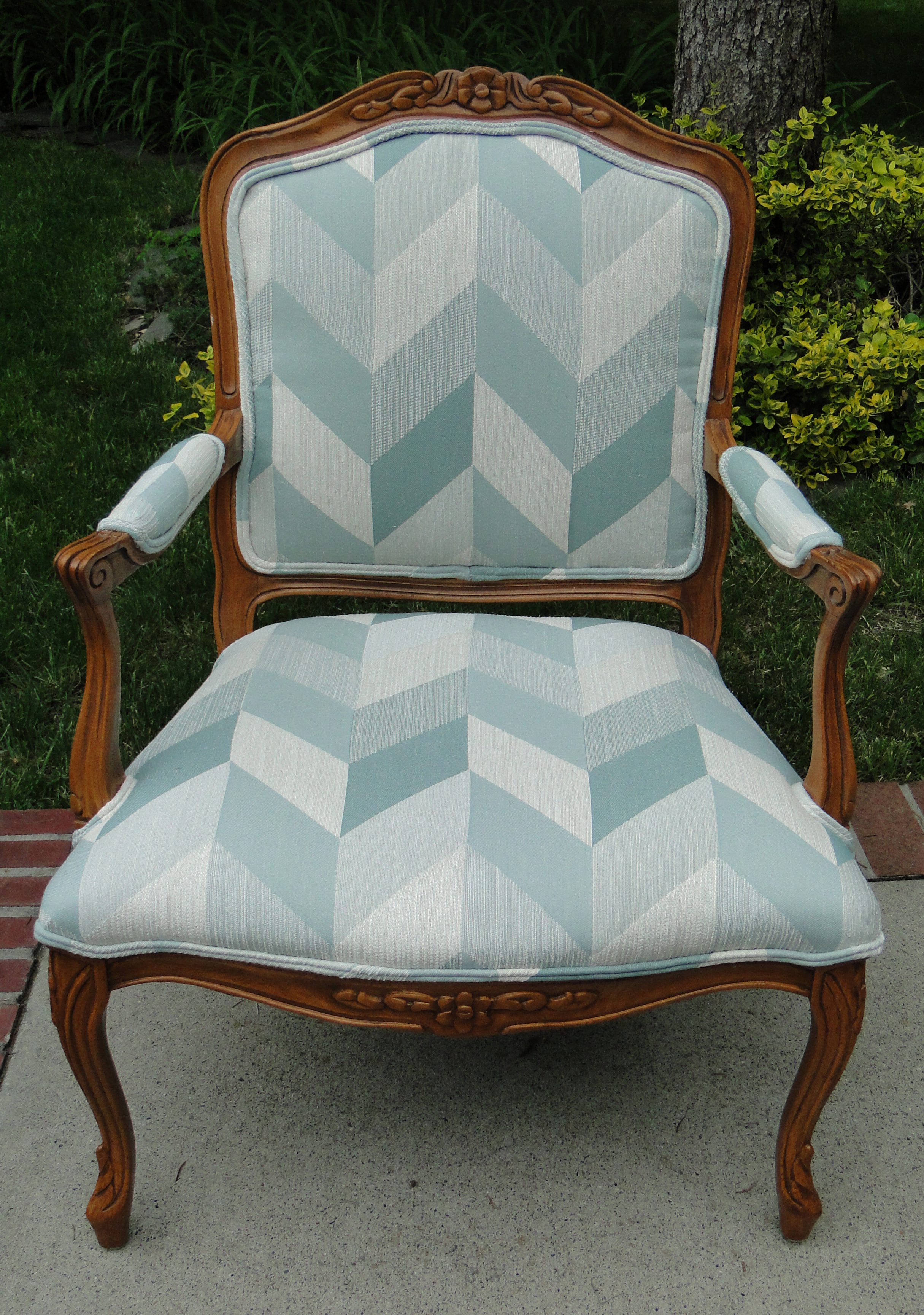 Newly recovered in stunning fabric