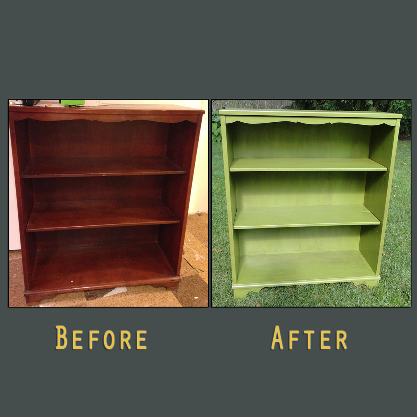 Green bookshelf Jessica before after square grey.jpg