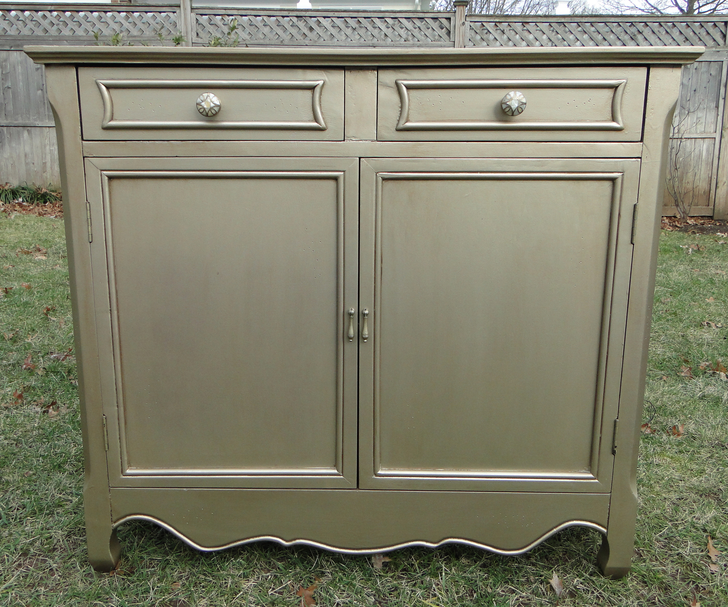 "After" photo of re-imagined cabinet