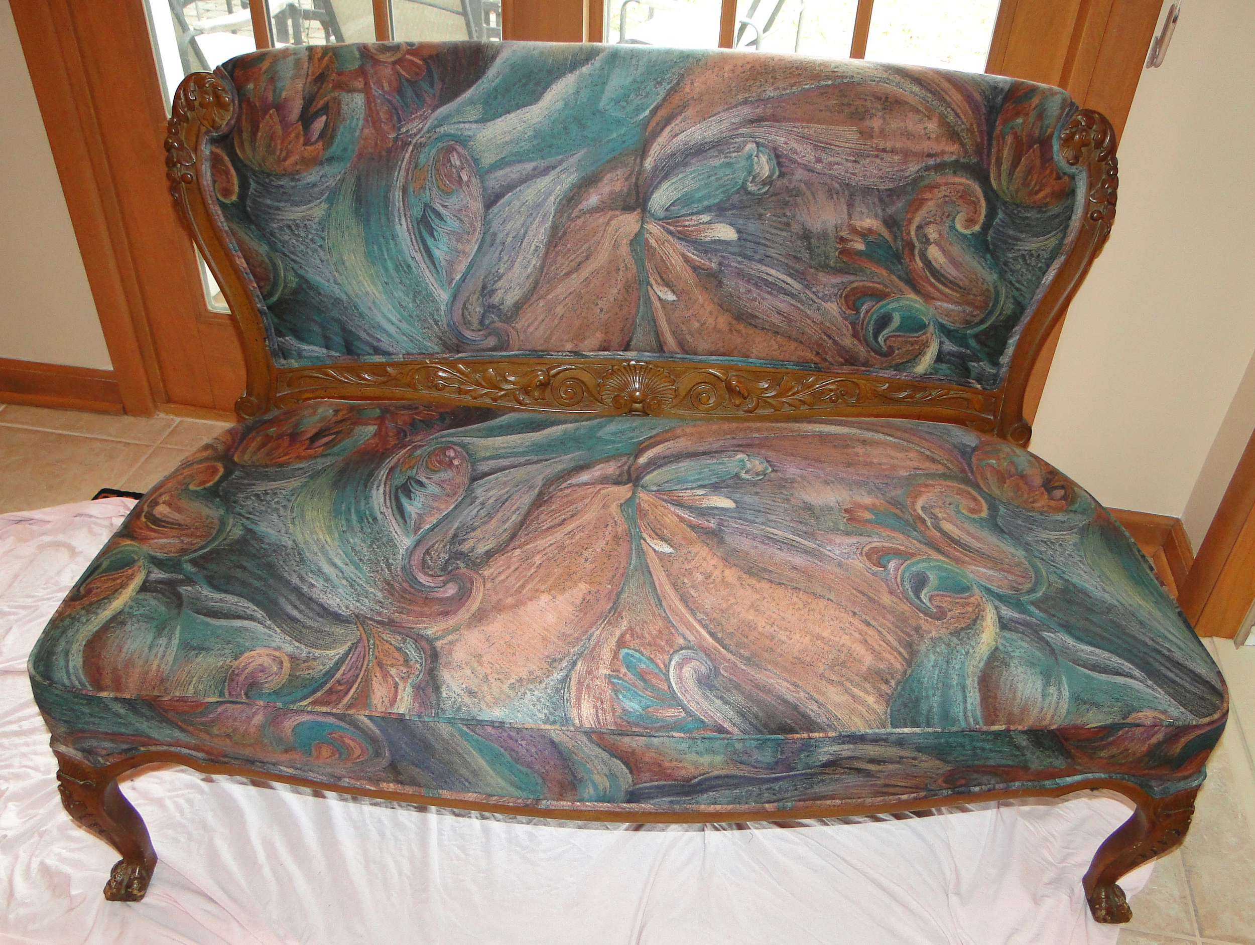 "Before" photo, as previously reupholstered