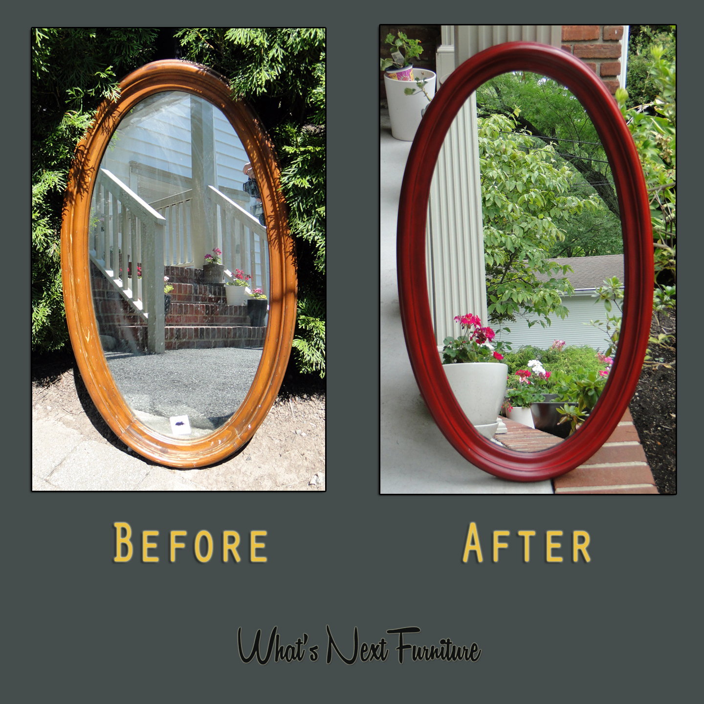 Red oval mirror Jessica before after square grey.jpg