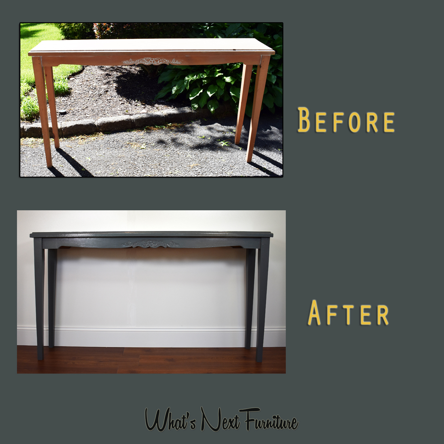 Tracy Entry way table before after square grey.jpg