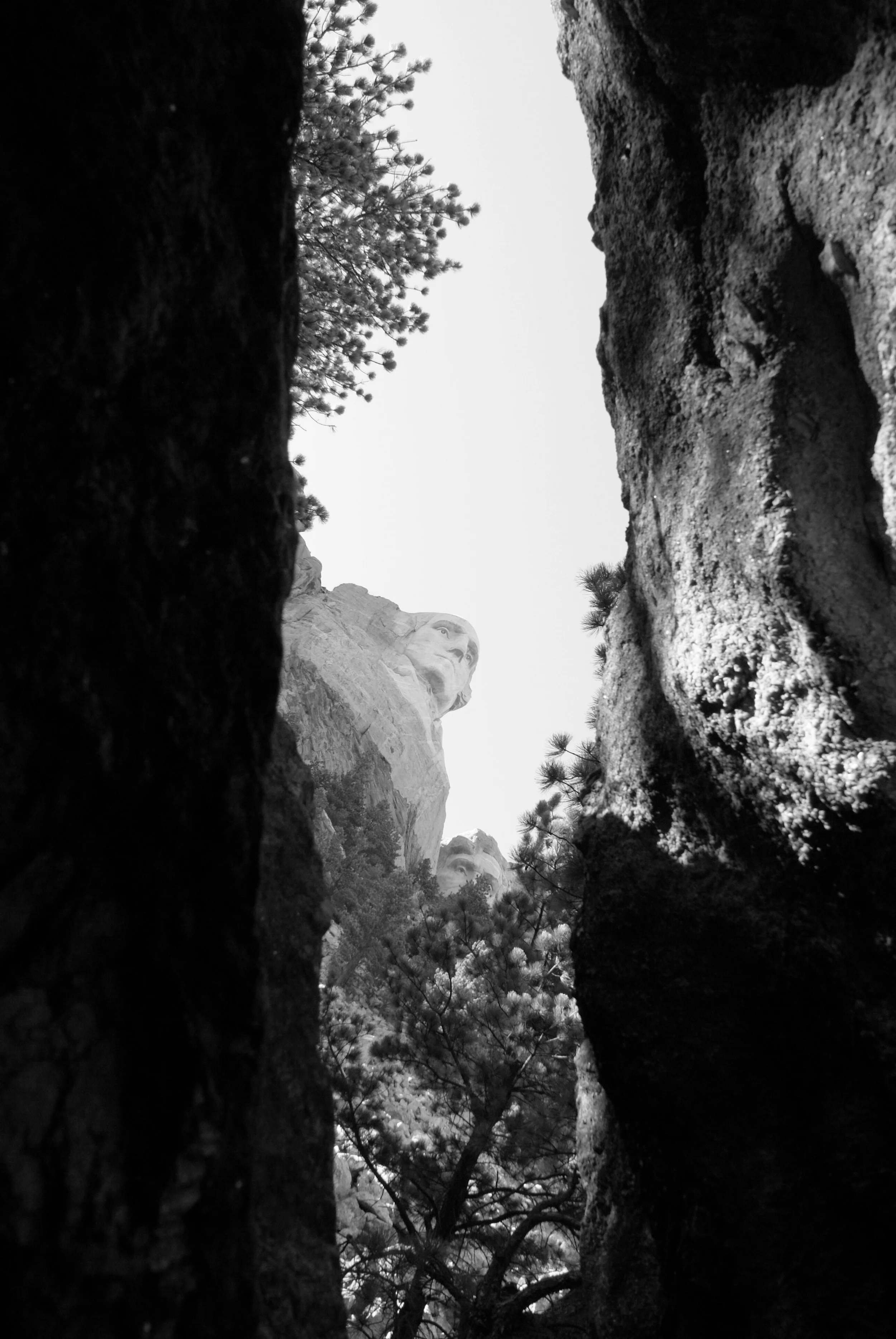 The last stop of a weeklong road trip to see some of the classic sights that the U.S. has to offer. My mother and I hiked the trail that went along the bottom of Mt. Rushmore and found this little cave thing that you could peek through and see the bottom of Ole George. Not as big as I had imagined it, but still rather impressive after learning that they used carefully calculated dynamite explosions to create these four famous faces that look over the Black Hills area. 3/5 - 2013