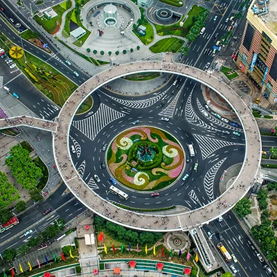 Lujiazui Circular Pedestrian Bridge, China