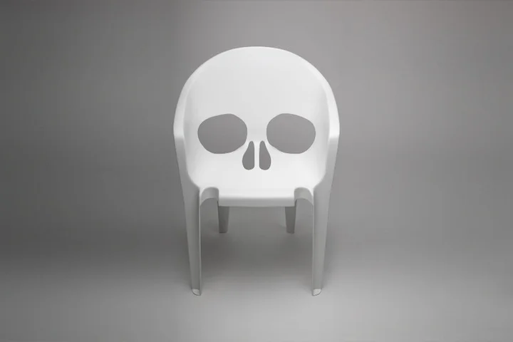 Lounge Poolside With A Skull Chair