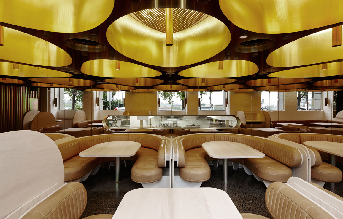 Up Lighting:  The Press Club Restaurant Designed by March Studio