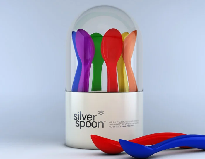 Silver Spoons! Germ Killing Baby Utensils