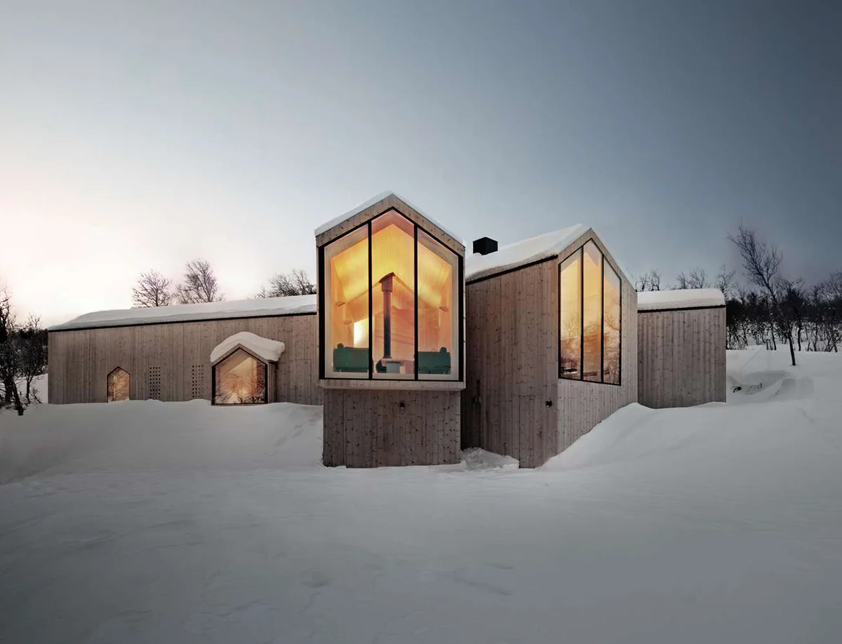  Split View Mountain Lodge Cabin Reiulf Ramstad Arkitekter 