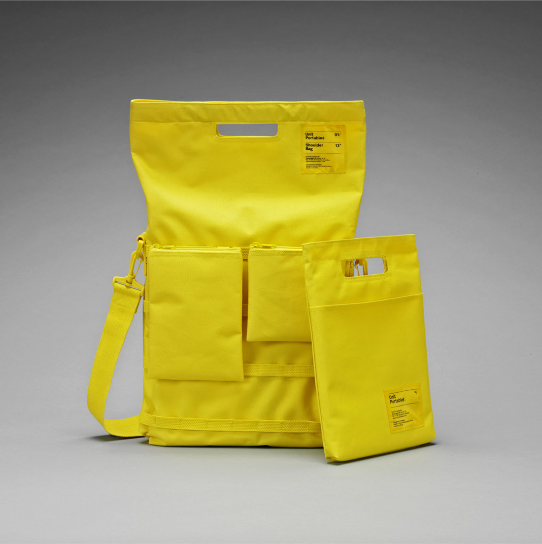  Unit Portables bags unit 01 yellow white and blue backpack 