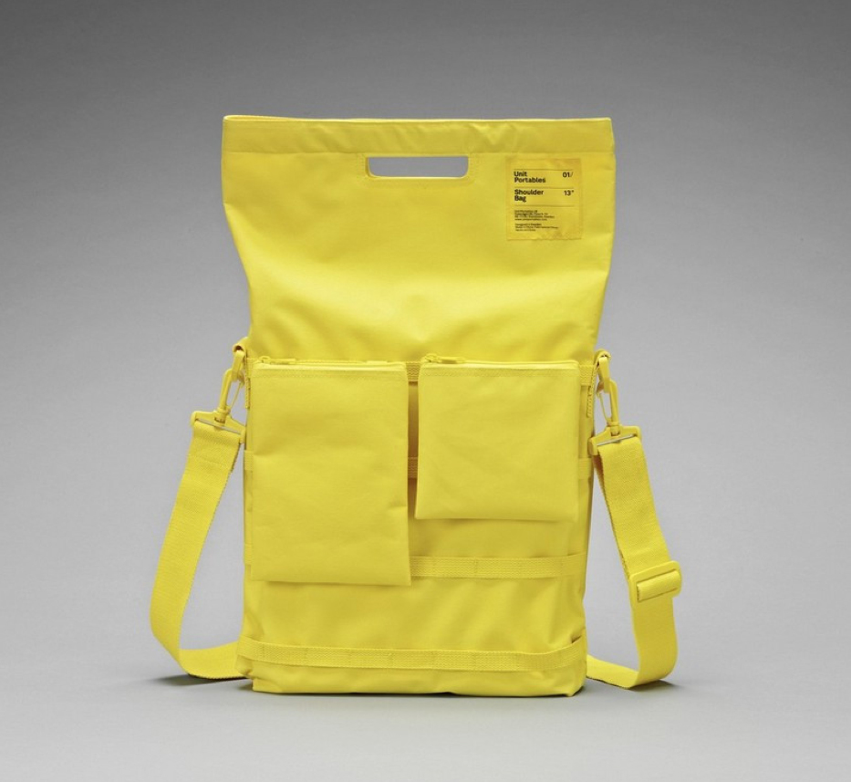  Unit Portables bags unit 01 yellow white and blue backpack 