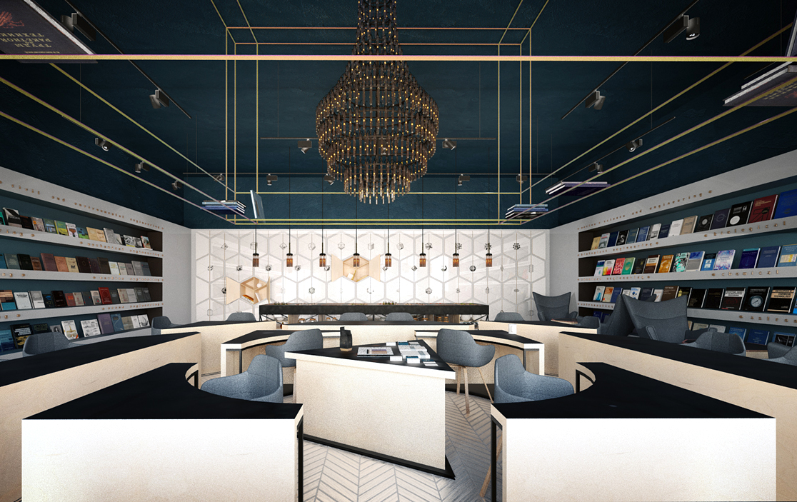 Science Cafe and Library designed by Anna Wigandt in Chisinau