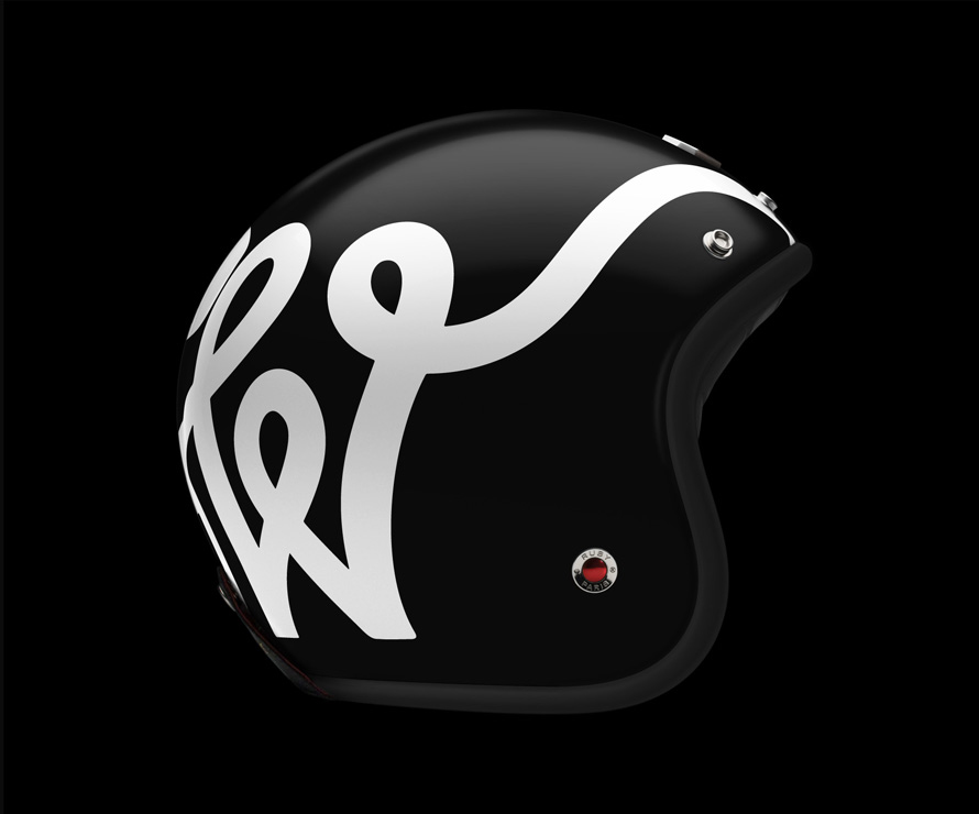  Ruby Wheels and Waves Motorcycle Helmet 