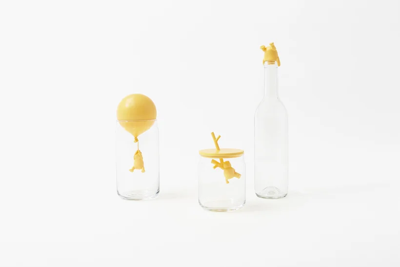  Pooh Glassware Set of Containers and Coasters for Disney by Nendo, Japan 