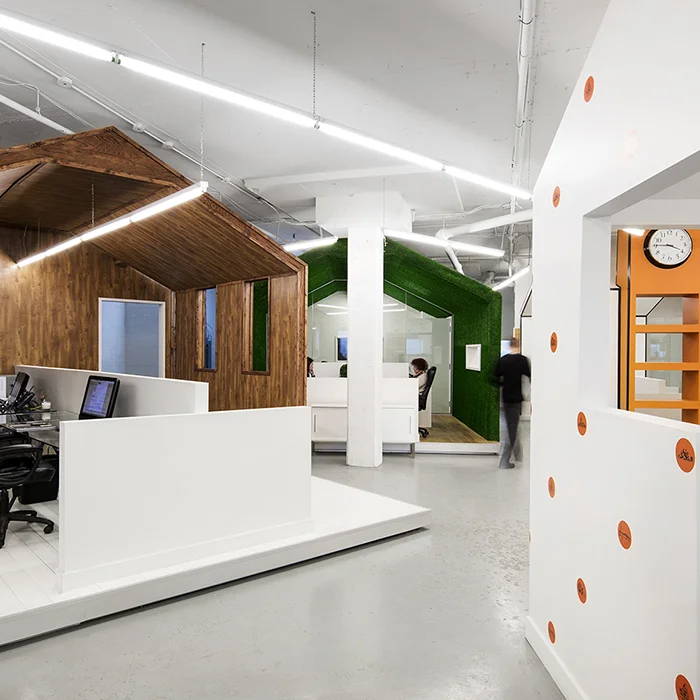Village People: BICOM Offices by Jean de Lessard, Montreal