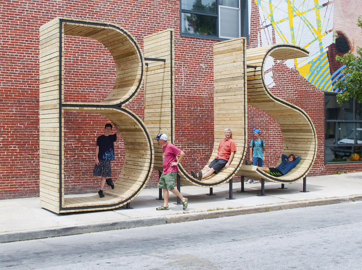 mmmm...'s new Baltimore bus stop sculpture. 