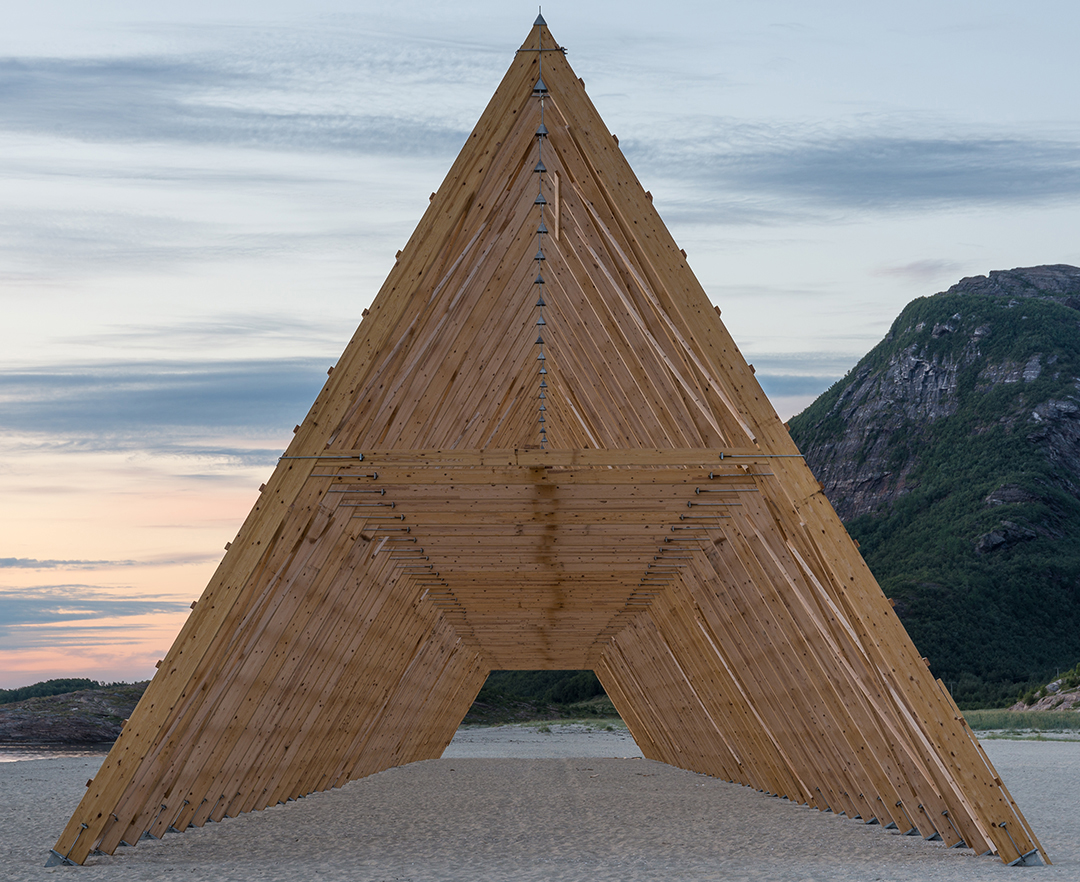  SALT Arctic Journey Fish Rack Art Installation by Rintala Eggertsson Architects Norway 