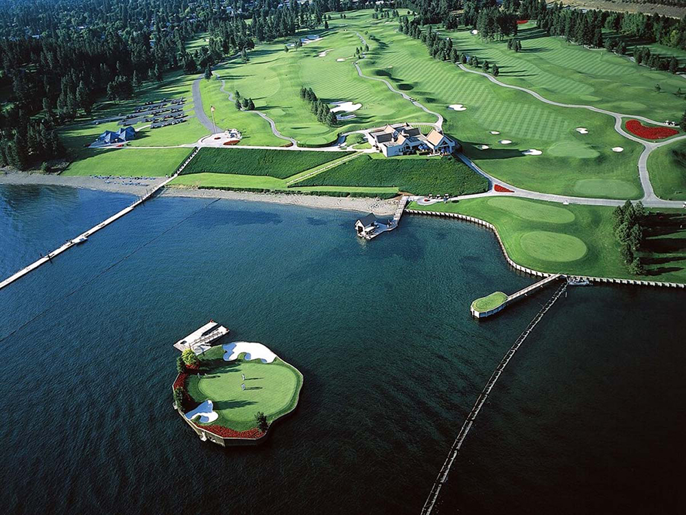  Floating Golf Course at Coeur d’Alene Resort by Duane Hagadone in Idaho 