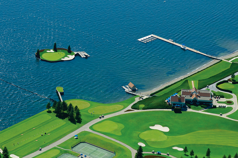  Floating Golf Course at Coeur d’Alene Resort by Duane Hagadone in Idaho 