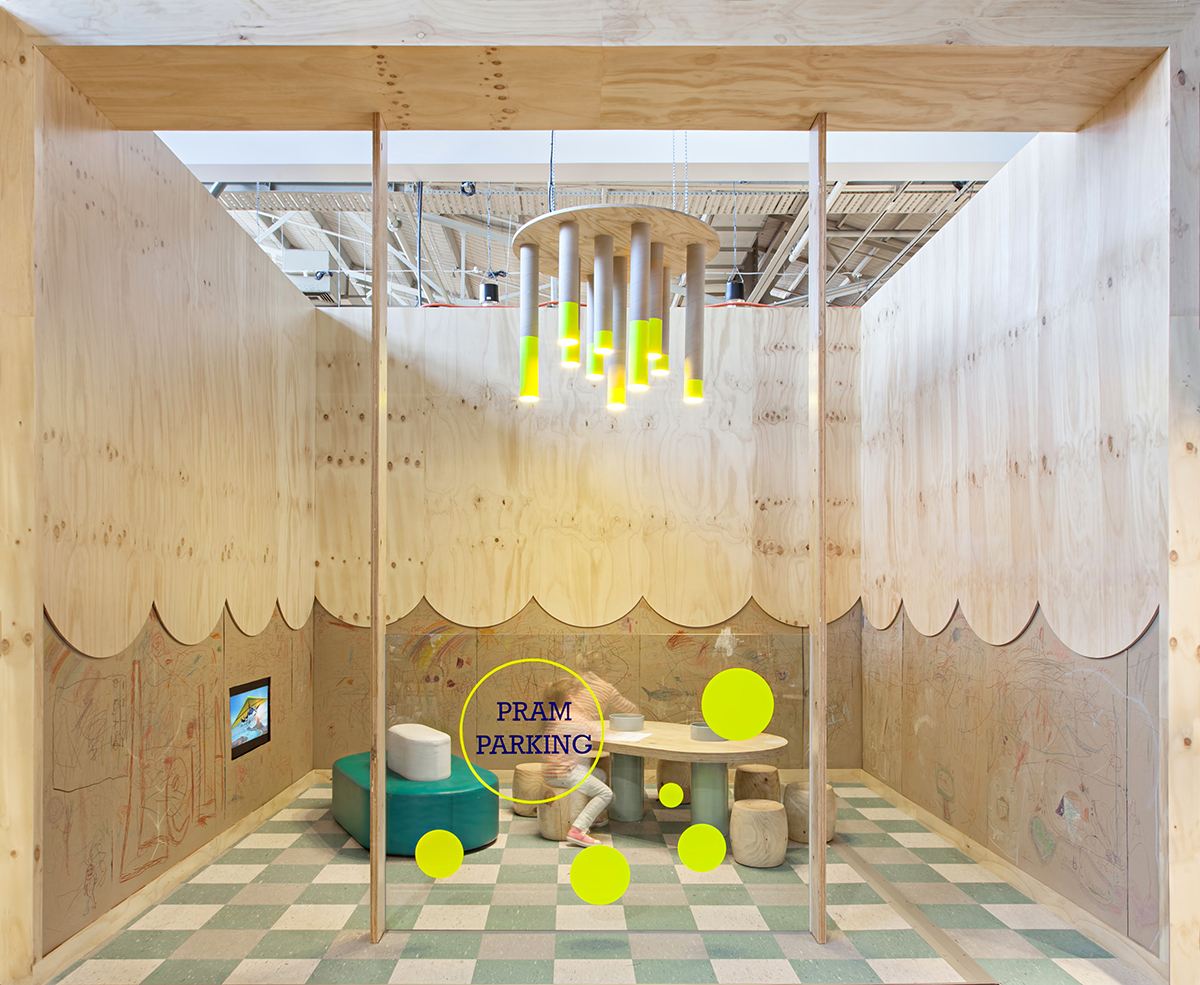 Pram Parking at Playscape by Clare Cousins Architects
