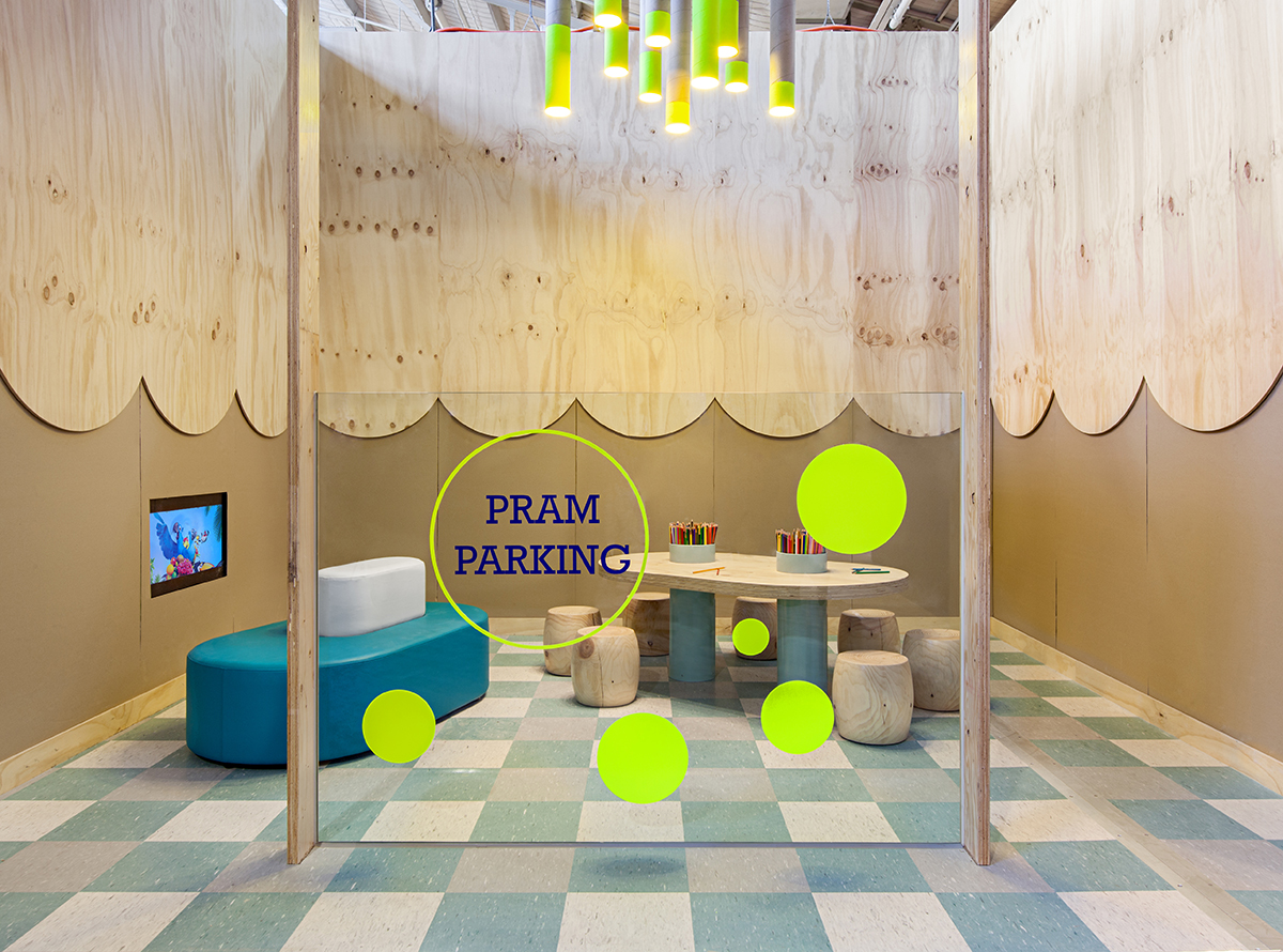 Pram Parking at Playscape by Clare Cousins Architects