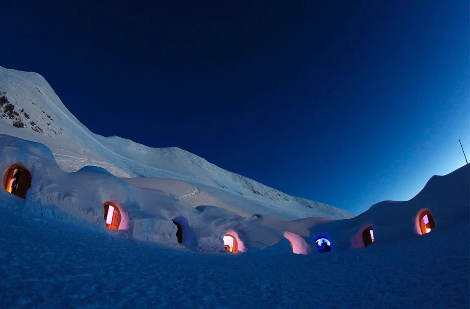 Igloo Village in Germany's Bavarian Alps