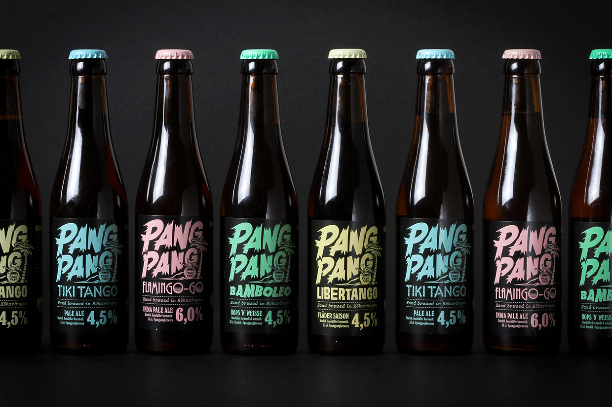 PangPang Brewery in Stockholm packaging design by Snask