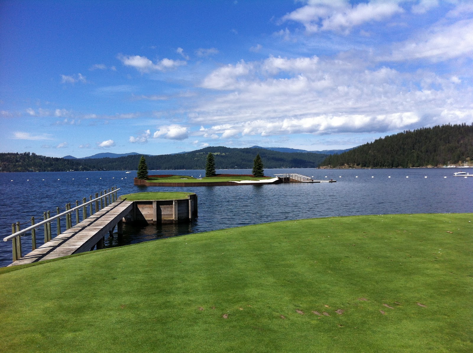 No Golf Cart Needed Floating Golf Course At Coeur D Alene Resort KNSTRCT