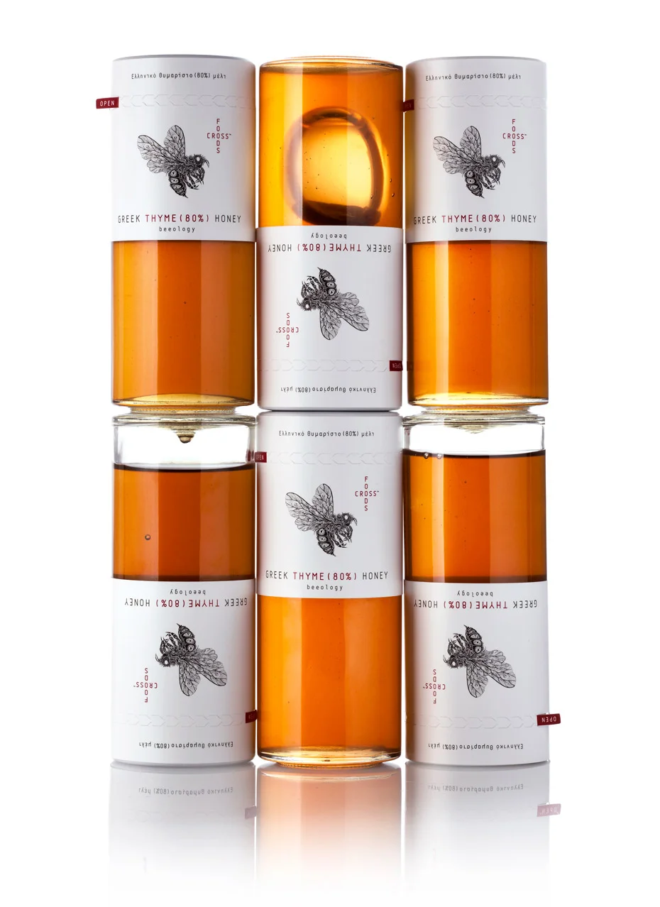 Foodscross Premium Greek Honey packaging design by Mousegraphics