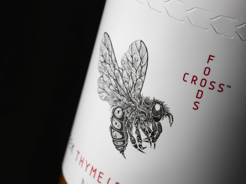 Foodscross Premium Greek Honey packaging design by Mousegraphics