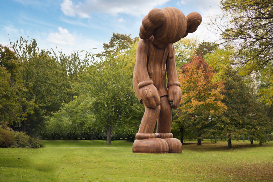 'Small Lie' by KAWS , 2014. On display at Frieze London October 15th-18th. Photography courtesy of Galerie Perrotin .