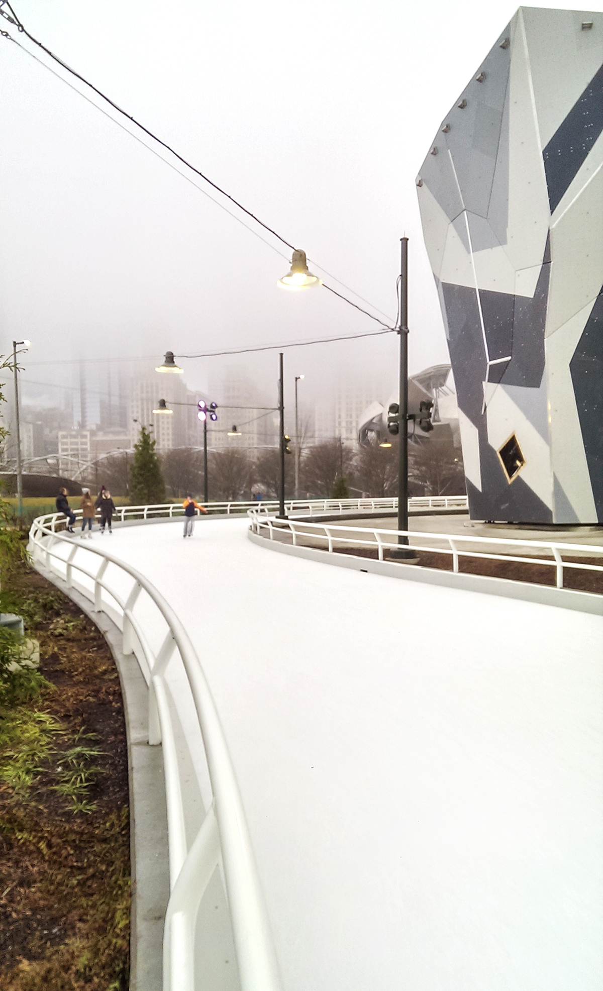  Ice Skating Ribbon Trail Opens in Chicago at Maggie Daley Park 