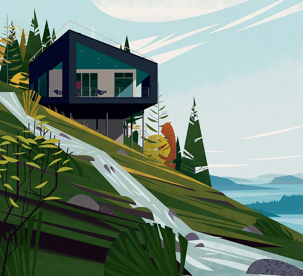  The Outsiders: Cabins, Illustrated by Cruschiform Art 