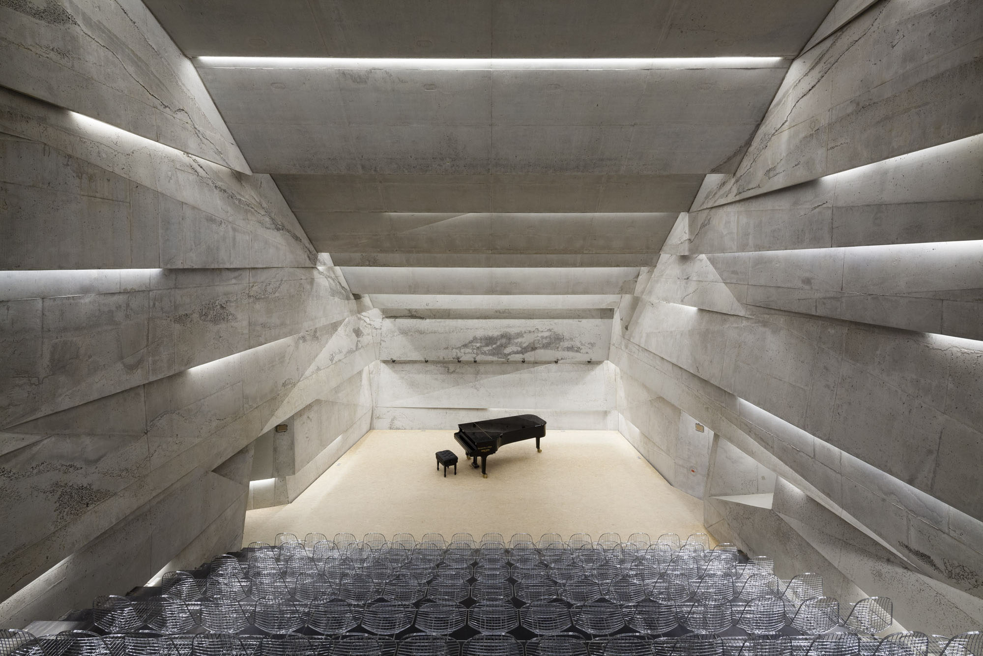 Concert Hall in Blaibach designed by Peter Haimerl . Photography by Edward Beierle .