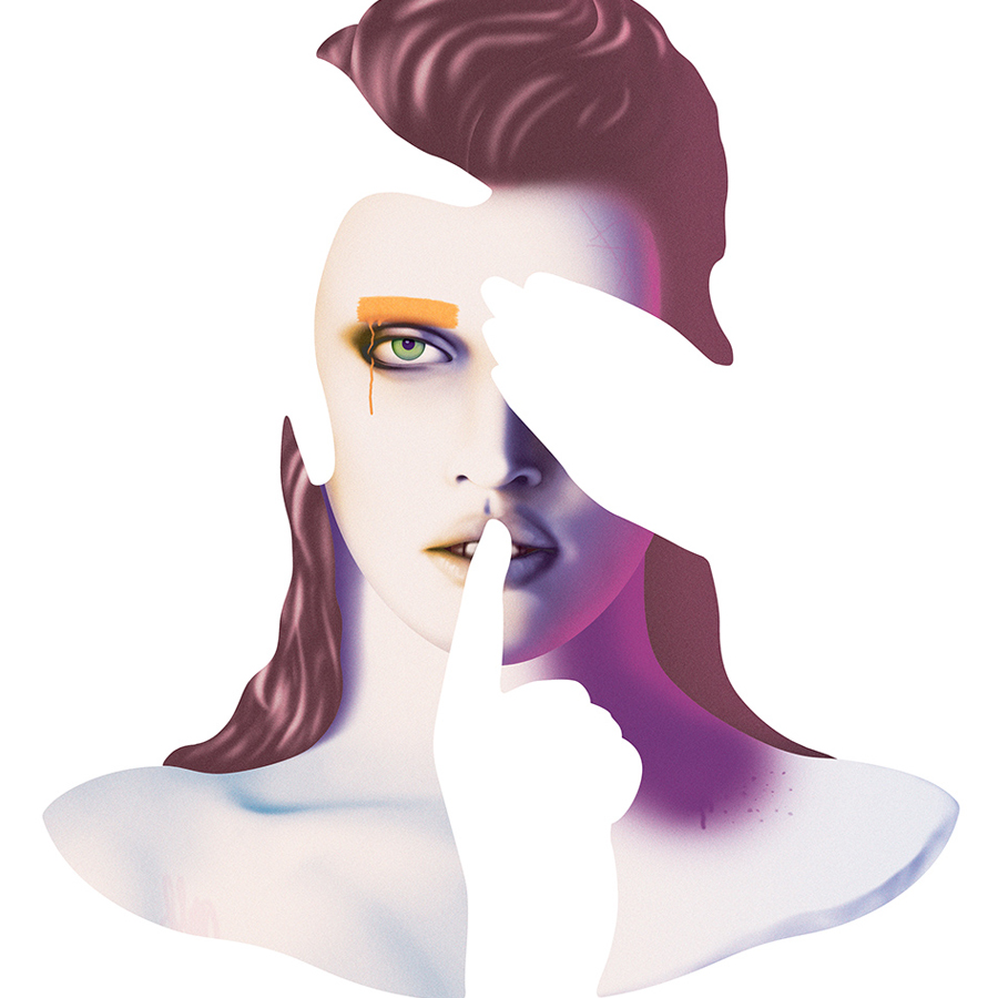 Viewmaster airbrushed illustration by Jesse Auersalo