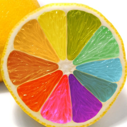 Rainbow Colored Lemon