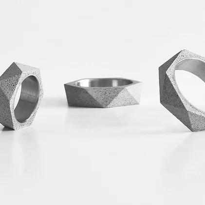 Wearable Architecture: Studio Vacek Sculpts Concrete Jewelry & Box for Gravelli