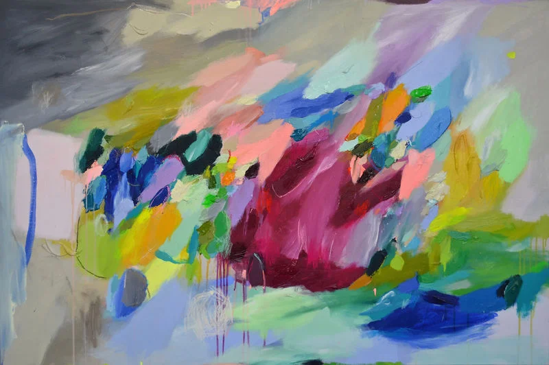 Abstract oil paintings by Melbourne-based artist Laelie Berzon