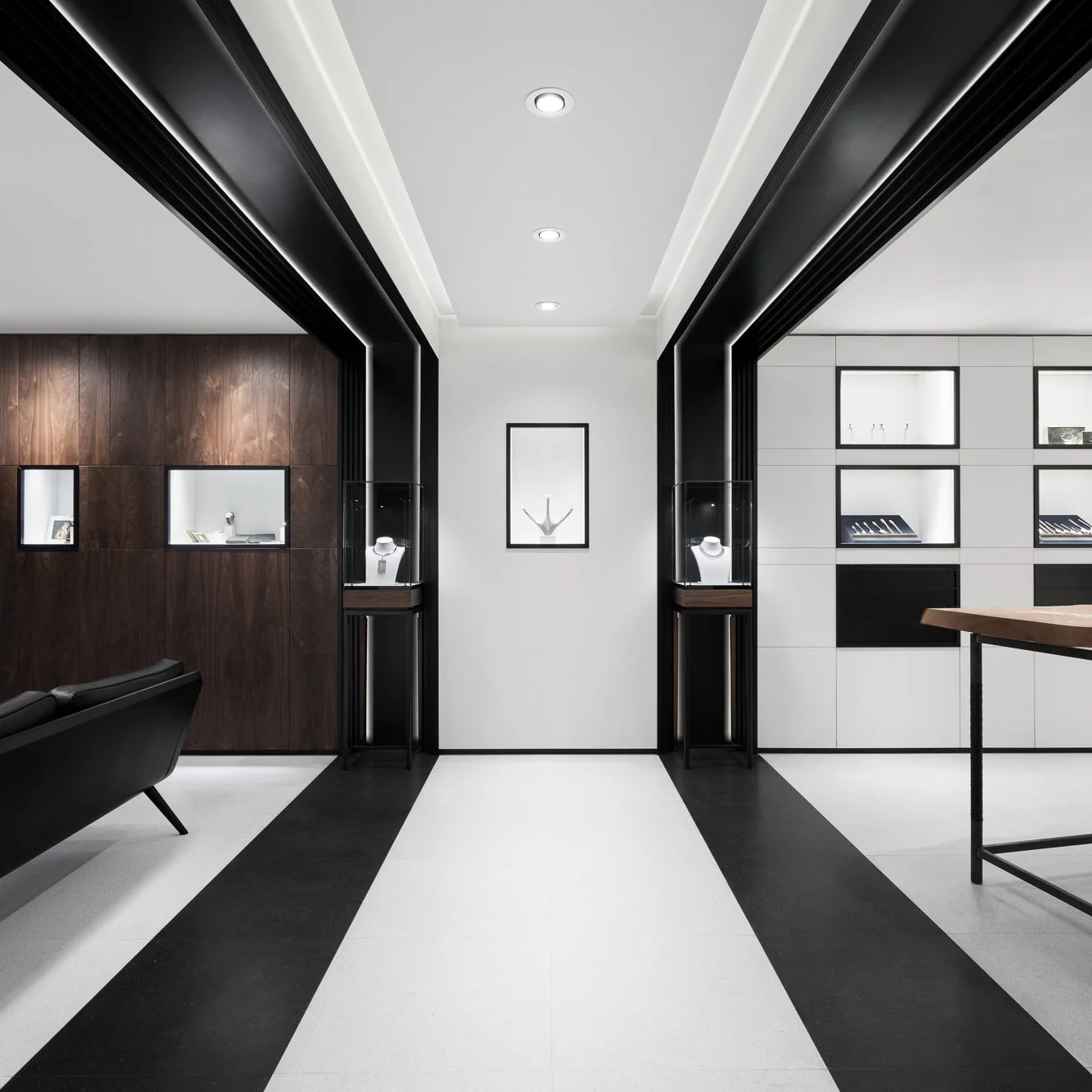 David Thulstrup designs symmetrical space for Georg Jensen boutique