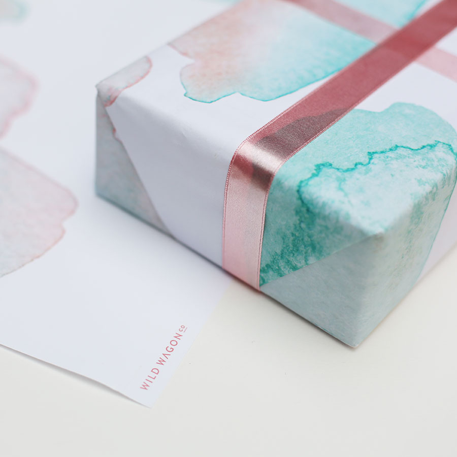 Watercolor artistic wrapping paper