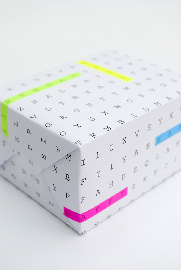 Word Search holiday wrapping paper