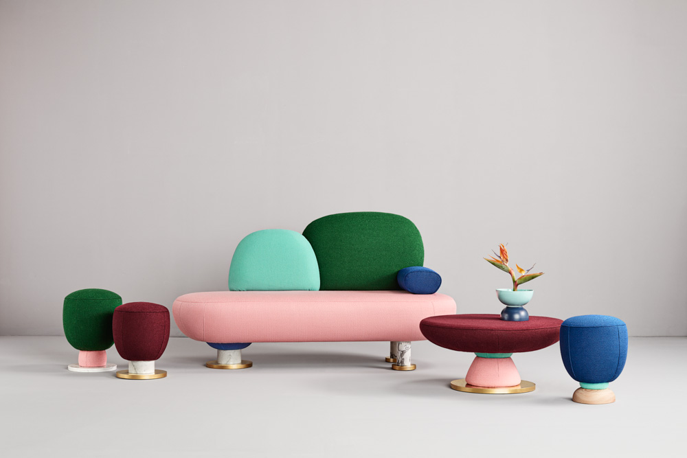 Masquespacio Goes Memphis with “Toadstool” furniture collection for Missana