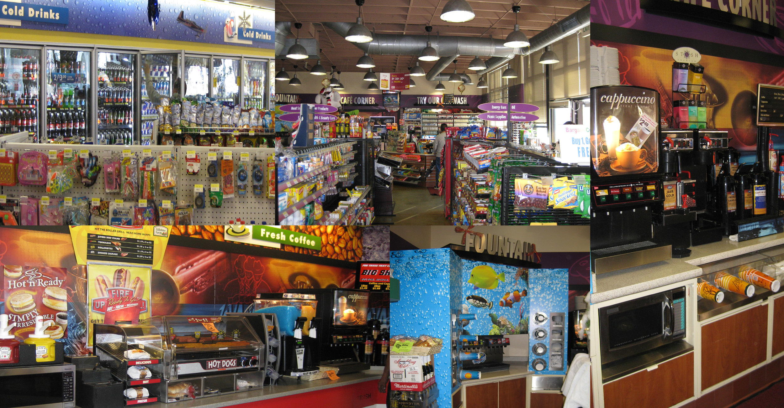 Photo above is a collage of before images from the store. 