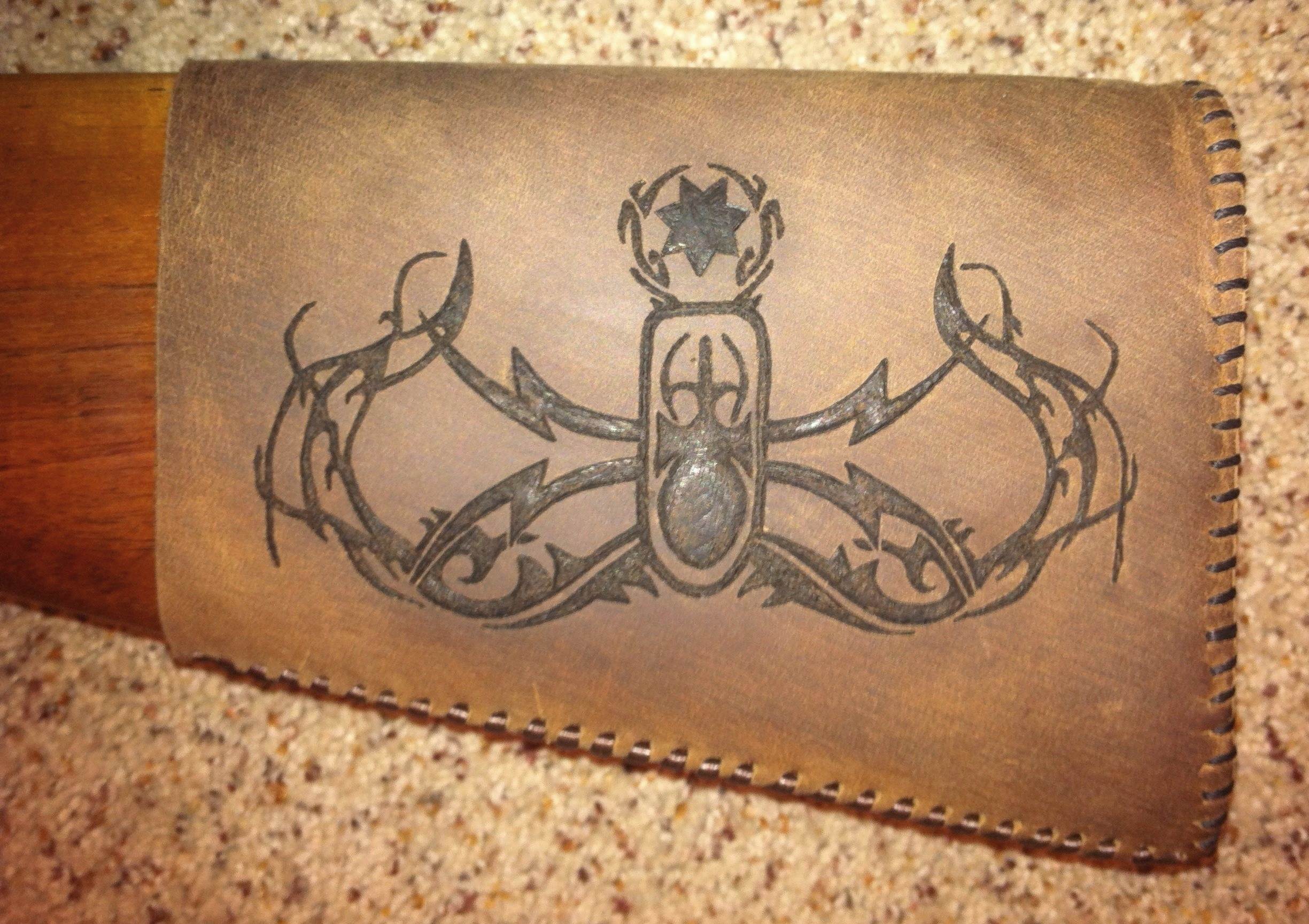 Circle M-Brand heat engraving EOD crab.jpg