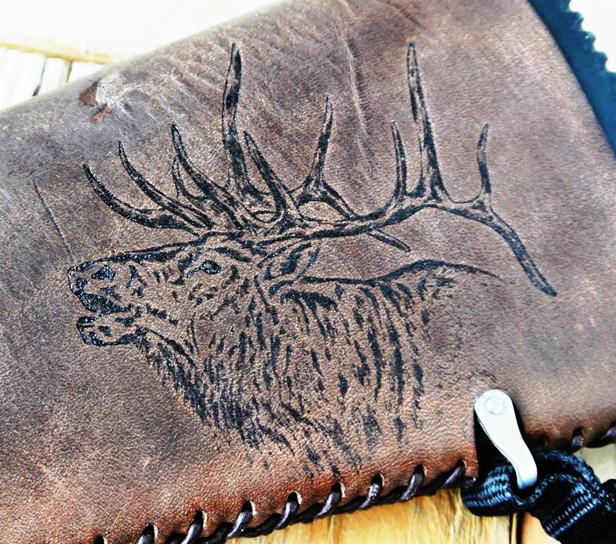Circle M Brand - Heat Engraving (Bull Elk).JPG