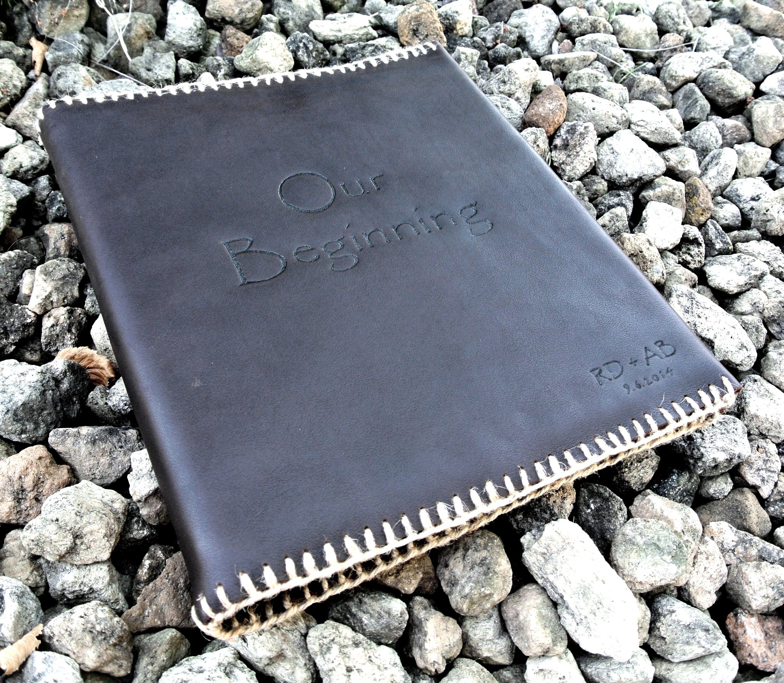 Circle M Brand - Custom Leather Binder Cover - memories.JPG