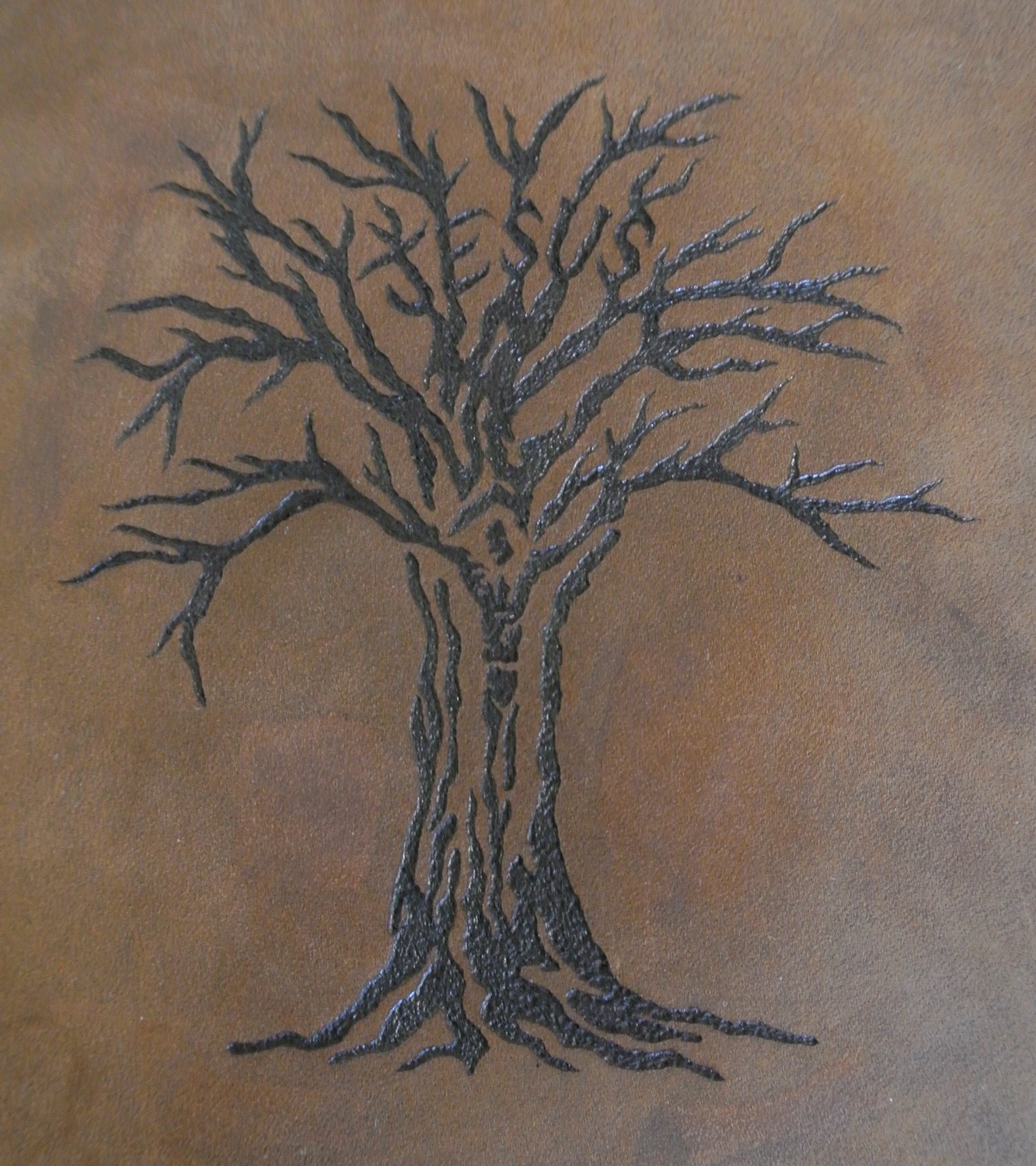 Circle M Brand - Customer requested Heat Engraving 'Jesus Tree'.JPG